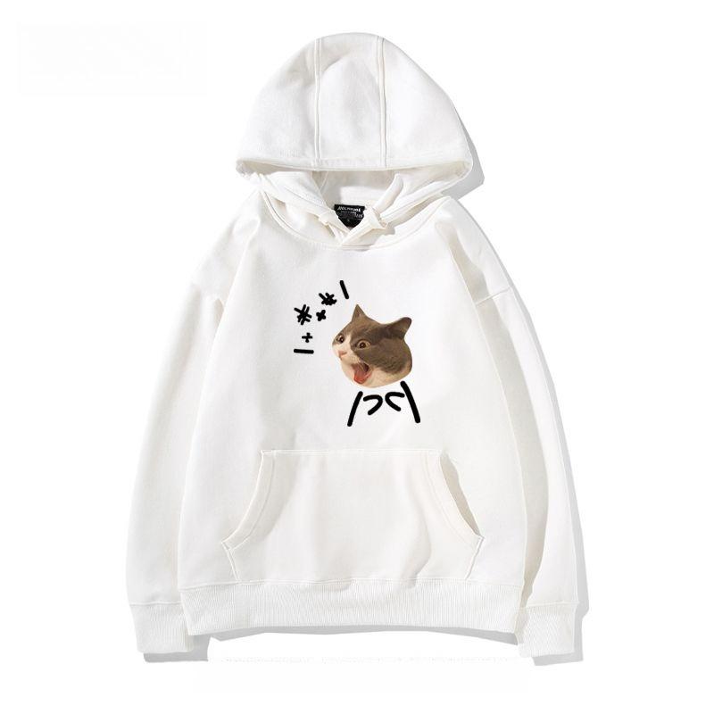 Halloween Fragezeichen Hund Fliegender Tritt Katze Niedlicher Druck Herbst Neu Unisex Mode Warm Locker Plus Sport Kapuzenjacke