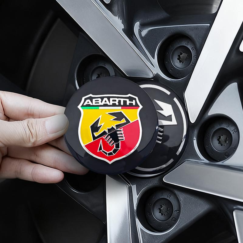 4pcs 56mm 60mm 65mm Car Wheel Center Emblem Hub Caps Stickers For 500 Punto Abarth Stilo Palio Bravo Doblo Aegea Strada