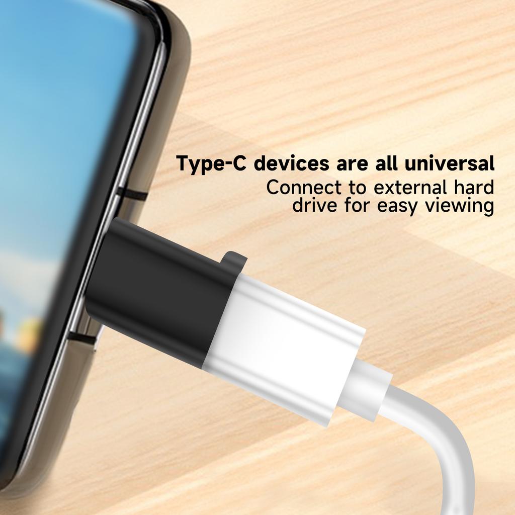 Mini Compact USB Type C Female To Micro USB Male Adapter Connector for Smart phone,With Lanyard Opening