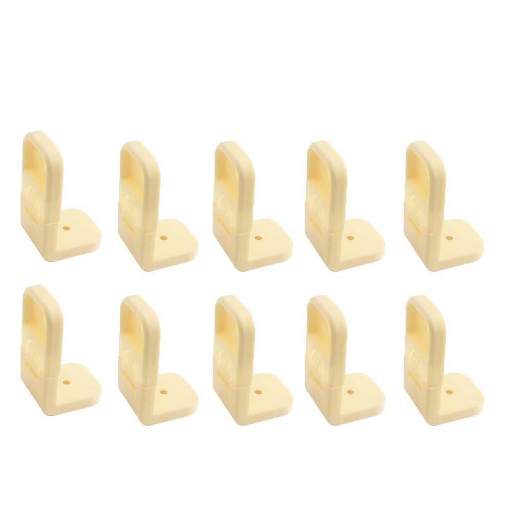 

10pcs/set ABS Baby Cabinet Drawer Locks Right Angle Anti-Pinching Hand Buckle Adult бежевий