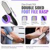 1/2pcs 304 Stainless Steel Foot File, Double Sided Callus Remover, Professional Pedicure Tool for Dead Skin & Hard Callus