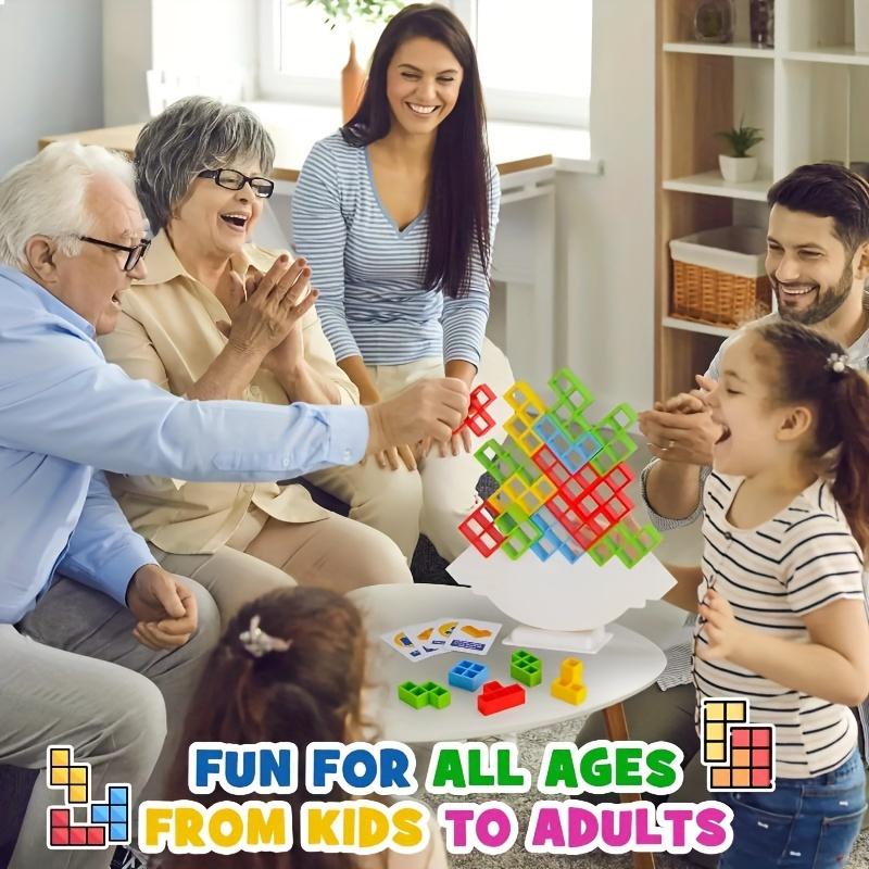 16/32/48 Pieces Fun Balance Stacking Jenga Table Games for Kids, Adults, Friends, Teams, Dorms, Family Game Nights and Parties, Christmas, Halloween