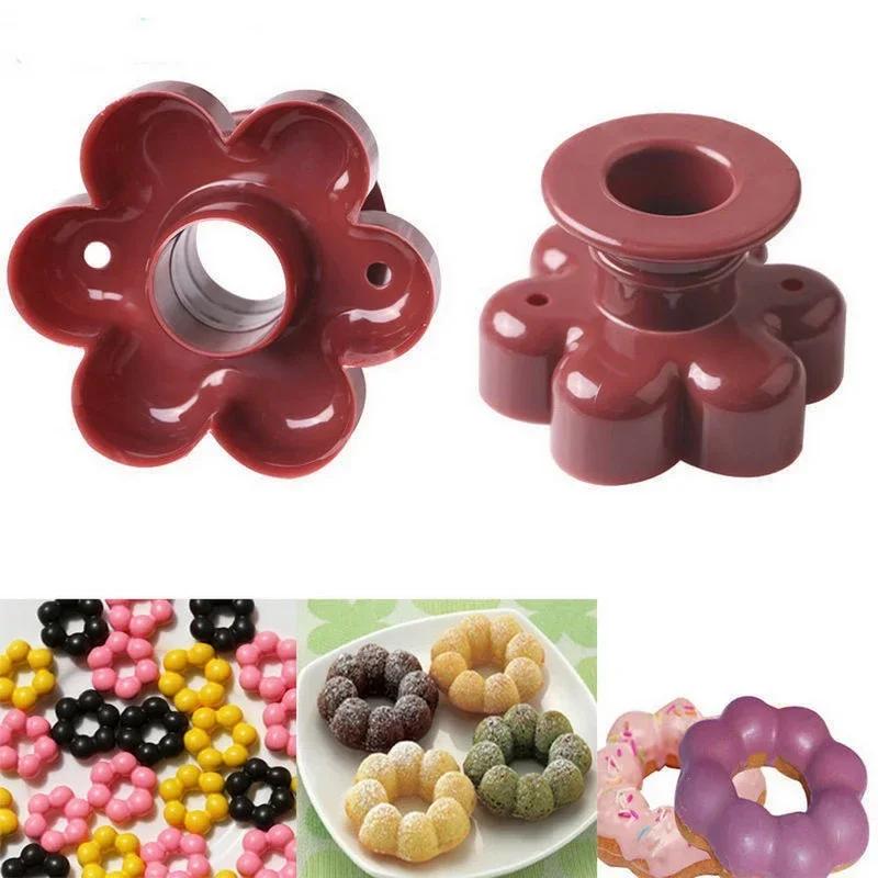 Fudge Donut Maker Cutter Cake Mold Flower Heart Shape Cake Bread Dessert Bakery Mould Jelly Mold Chocolate Mold Baking Tools