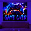 1pc UV Reactive Tapestry, Game Controller Neon Light Effect Tapestry, Trendy and Fashionable Esports Decoration Tapestry