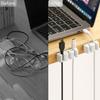 Desktop Cable Organizer Silicone Cable Holder Clips Cable Cord Wire Organizer Self Adhesive USB Cable Winder Management Clips