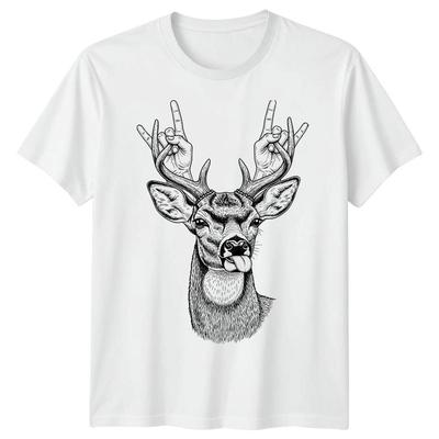 Roccia dei Cervi Mani Animali Selvatici T-shirt da Uomo Maglietta da Donna Grafica Maglietta Unisex