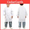 Bata de Laboratorio Blanca Para Niños Transpirable y Cómoda Perfecta Para la Escuela o el Juego