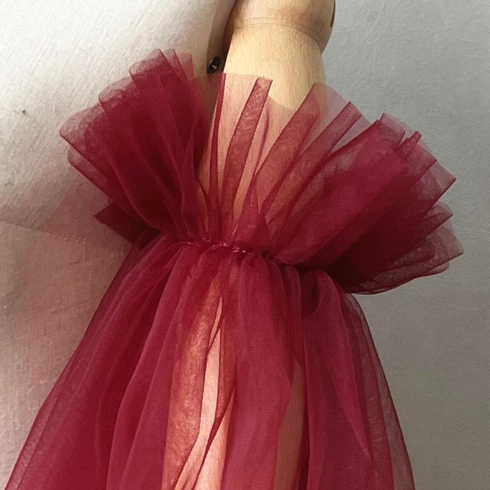 Wedding Sleeves Elastic Cuff Bride Wedding Gloves Soft Gauze Wedding Dress Removable Sleeve Solid Color Detachable Tulle Wedding