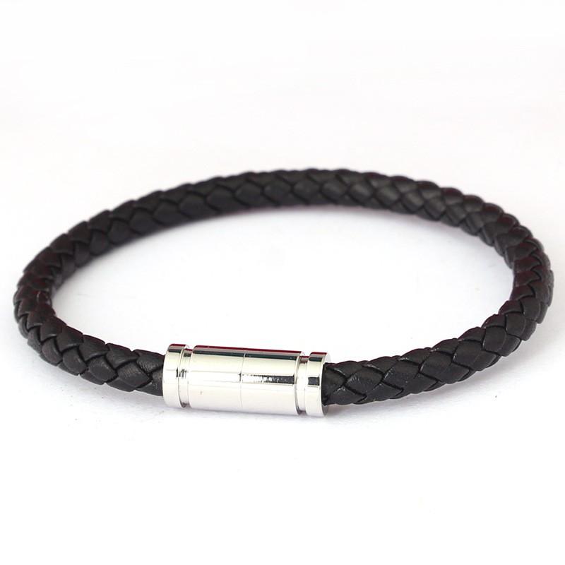 

Leather Striped Wristband One Size