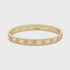 V Gold Four-Leaf Clover Narrow Flower Tube Bracelet - 18K Rose Gold Plated Kaleidoscope Design for Women