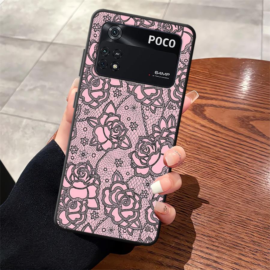 Funda Phone Cover Case for Xiaomi Poco F8 M5 X3 X4 X5 X7 Pro F1 C50 M3 M4 M7 C61 C75 F3 C71 Creative Lace Pattern