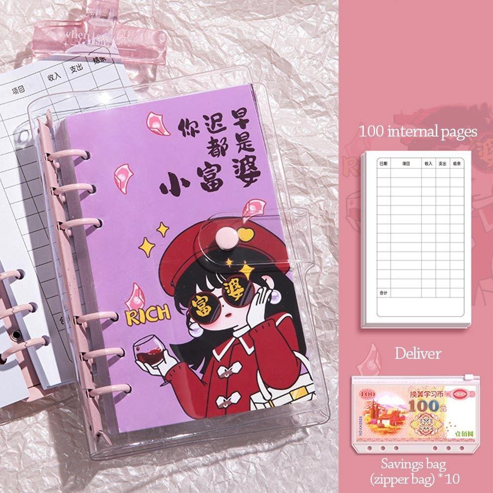 Large Capacity Envelopes Money Saving Challenge PU Savings Binder Money Collection Book  Children