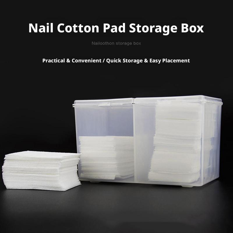 1pc Nail Storage Box Double Grille Dust Proof Belt Cover Cotton Sheet Napkin Storage Box Nail Accessories Finishing