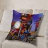 Federa Cuscino Quadrata Stampa Double-Sided Peluche Corto Copricuscino per Divano Camera da Letto Comodino Arte Dispettosa di Crash Bandicoot