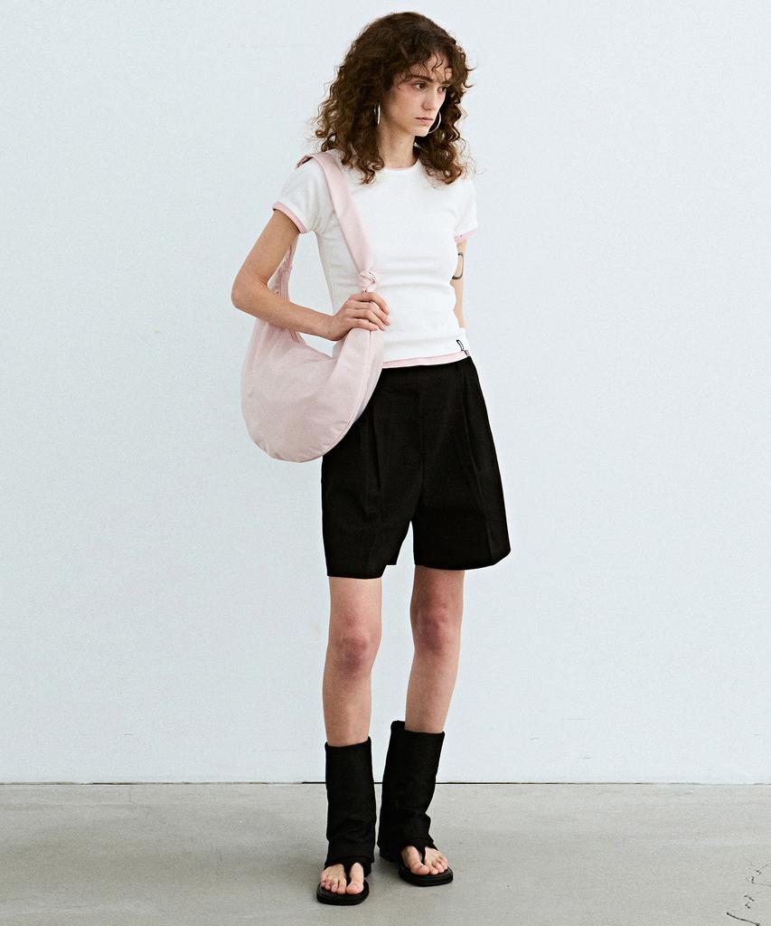 Nick&Nicole Nicole Nylon Shoulder Knot Bag_Light Pink
