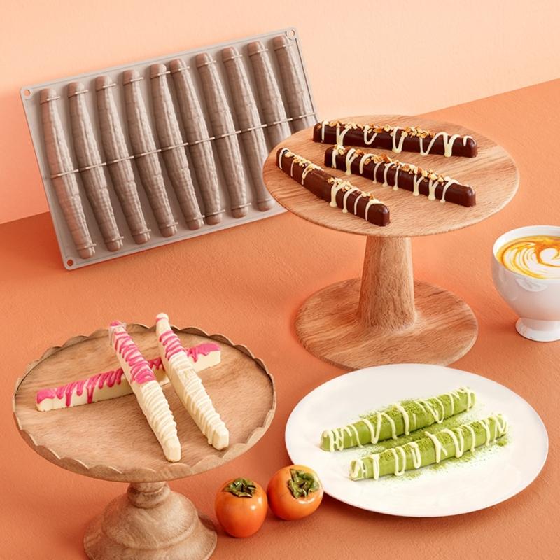 6 Cavity Long Silicone Cake Mould For Baking Even Dessert Home Or Parties