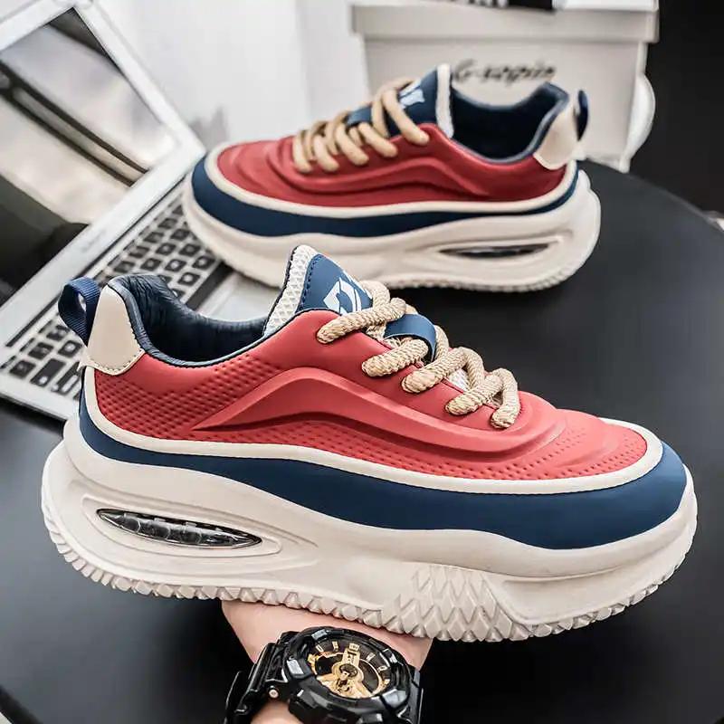 Fashion Key Height Thick Sole Sneakers Man Brand Chunky Shoes For Men Size 47 Boots Spring Sport Special Offers Nice Second Hand