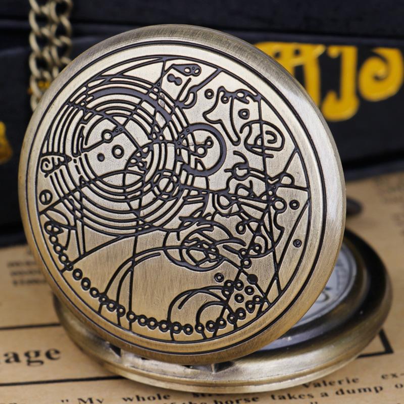 reloj de bolsillo Hombre Bronze Black/Bronze/Silver Exquisite Versatile Quartz Pocket Watch Clock Men Women Gift Steampunk