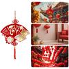 Spring Festival Decorations Chinese Good Luck Pendant 2026 Flocking Tree Ornaments Festival Charm For Home Office Car Door Wall