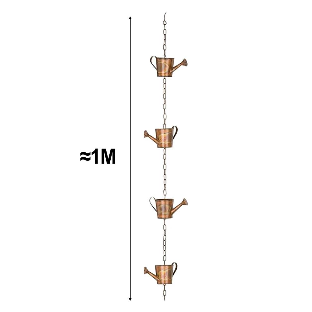 1pcs Functional And Decorative Rain Chains For Outdoor Use Easy 1M Metal Rainwater Drainage Chain Outdoor Decoration