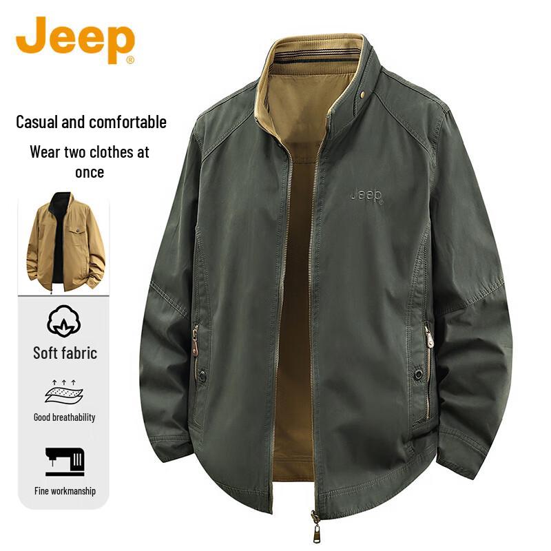 JEEP Men's Reversible Stand-Collar Casual Jacket (2025 Autumn/Winter)