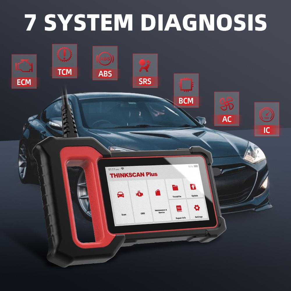Thinkscan Plus S7 OBD2 Scanner Car Diagnostic Scanner for Engine ABS Transmission AC BCM IC Airbag Code Reader Auto Scan Tools