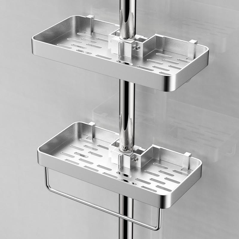 No-Drill Bathroom Shower Rack: Hanging Organizer for Shampoo and Toiletries