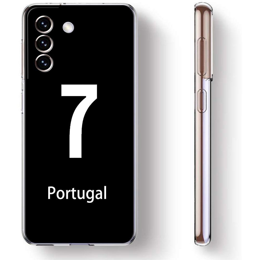 Portugal Flag Soccer 7 Phone Case For Samsung Galaxy S22 5G S20 Ultra S21 FE 5G S10E S9 S8 S10 Plus Note 20 10 Soft Clear Cover