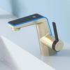 Digital Display Ambient Light Hot and Cold Bathroom Faucet for Vanity and Hand Washing Basin