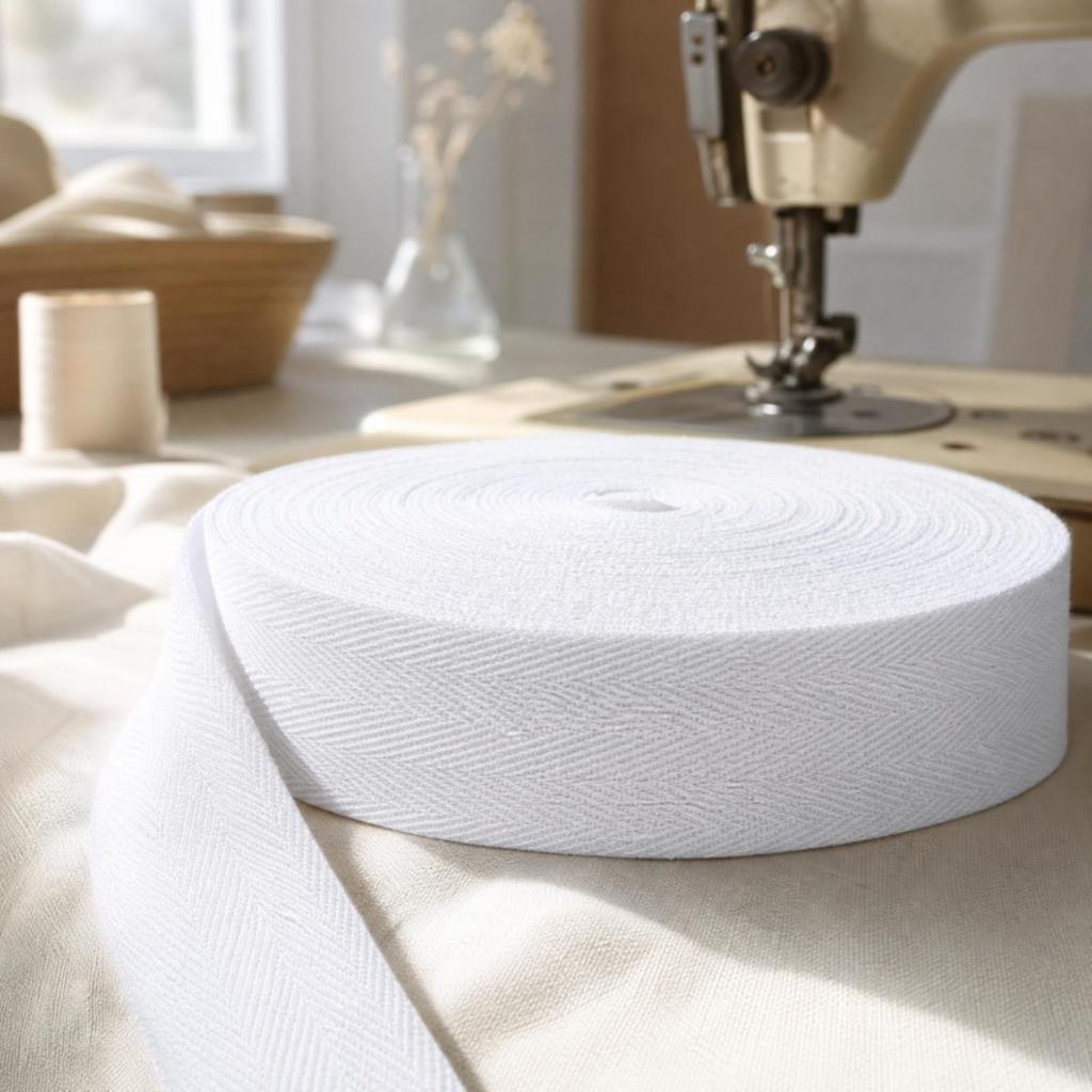 Cotton Herringbone Twill Tape Easy to Cut Firm