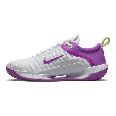 Nike Court Air Zoom NXT HC Bílé Fuchsiové Snové Dámské Tenisky Citronově Tónované DV3282-100