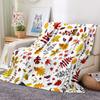Büffelkaros Ahorn Flanell Decke Weiche Überwurfdecke Blätter Eicheln Kürbisse Libelle Schmetterling Sofa Bett Dekor Halloween Geschenke