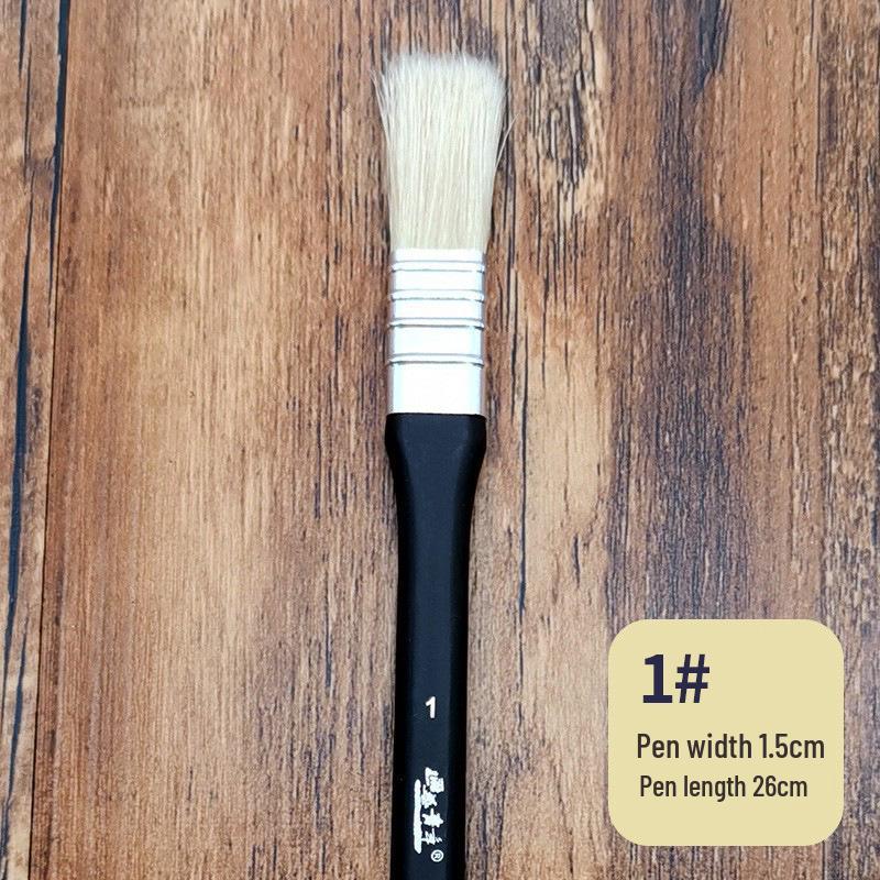 Long Handle Hog Bristle Paint Brush for Acrylic, Oil, and Watercolor Wall Painting
