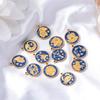 4Pcs/lot 12 Zodiac Sign Charms Enamel Blue Starry Sky Pendant DIY Jewelry Making For Necklace Bracelet Earring Accessories