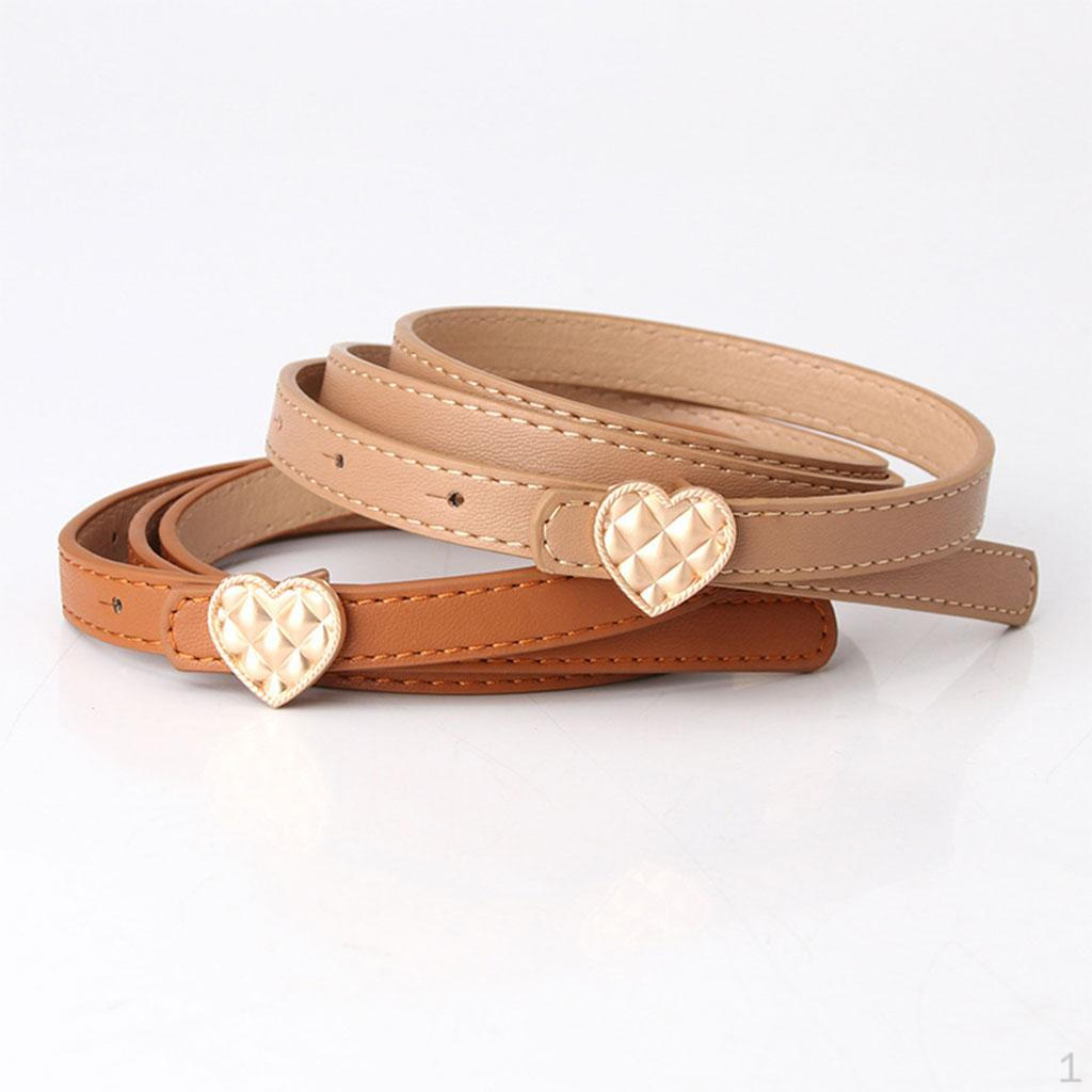 Durable Women Waist Belt with Buckle PU Leather for Casual Jeans Dresses Girls and Ladies