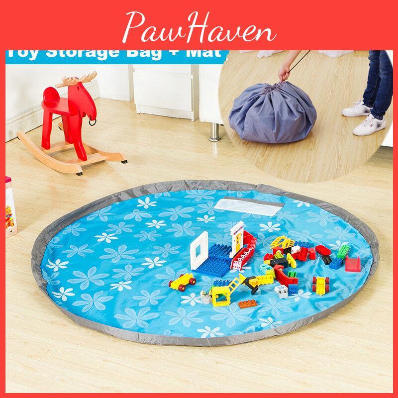 80150cm De Tapis Jeux Stockage Sac Jouet Enfant Play Mat Cadeau Rangement