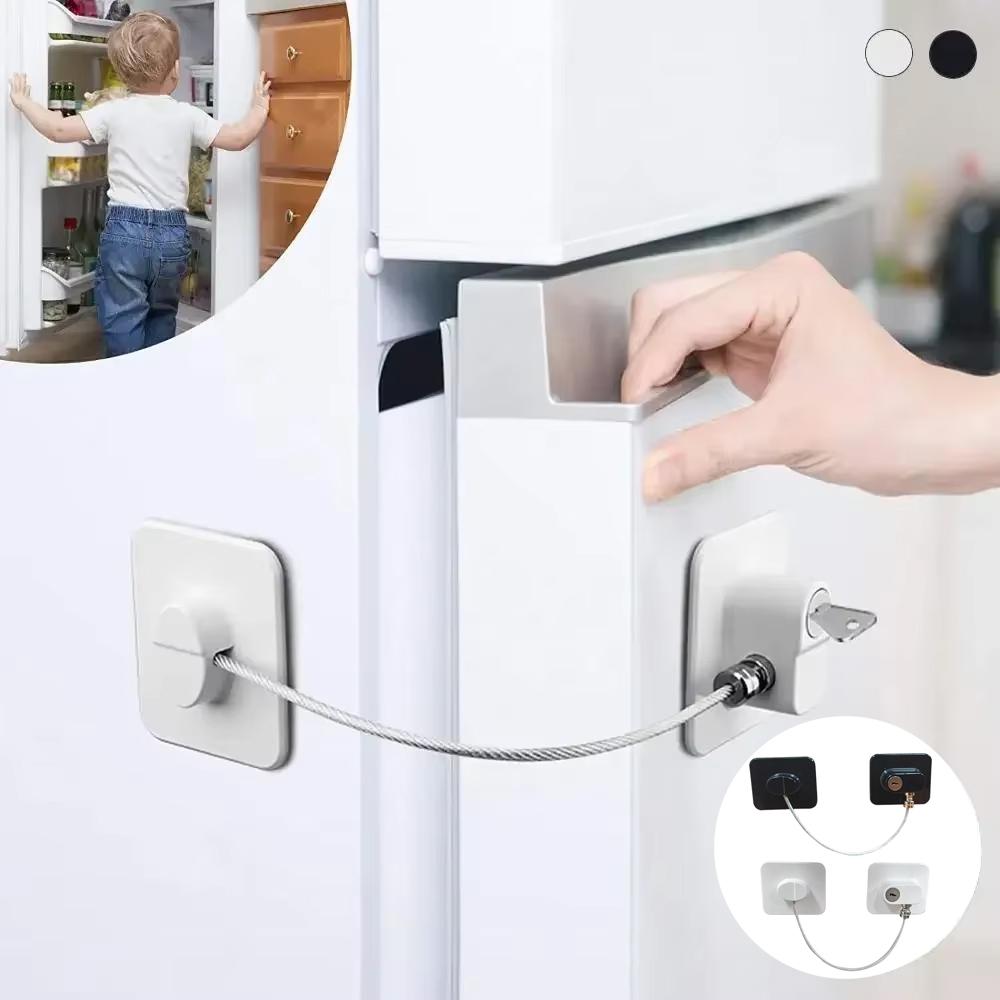 Baby Safe Refrigerator Lock with Key Code Lock Baby Safety Cabinet Lock Sliding Wardrobe Door Lock Home Limiter2028