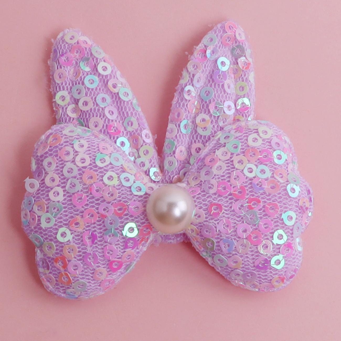 Seven-Color Sequin Bowknot DIY Children s Hair, Shoe, Bag & Clothing Pearl Accessories.