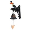 Vintage Wall Bell Rustic Wall Mounted Door Bell for Pub Front Door Garden Outdoor Hanging Decor Seagull Black Gold