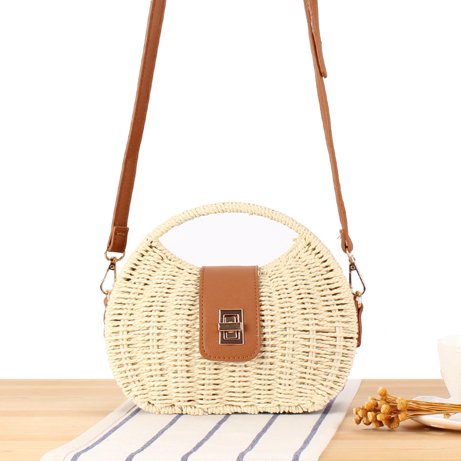

2025 French Fashion Woven Straw Bag: Versatile Beach & Casual Tote for Ladies