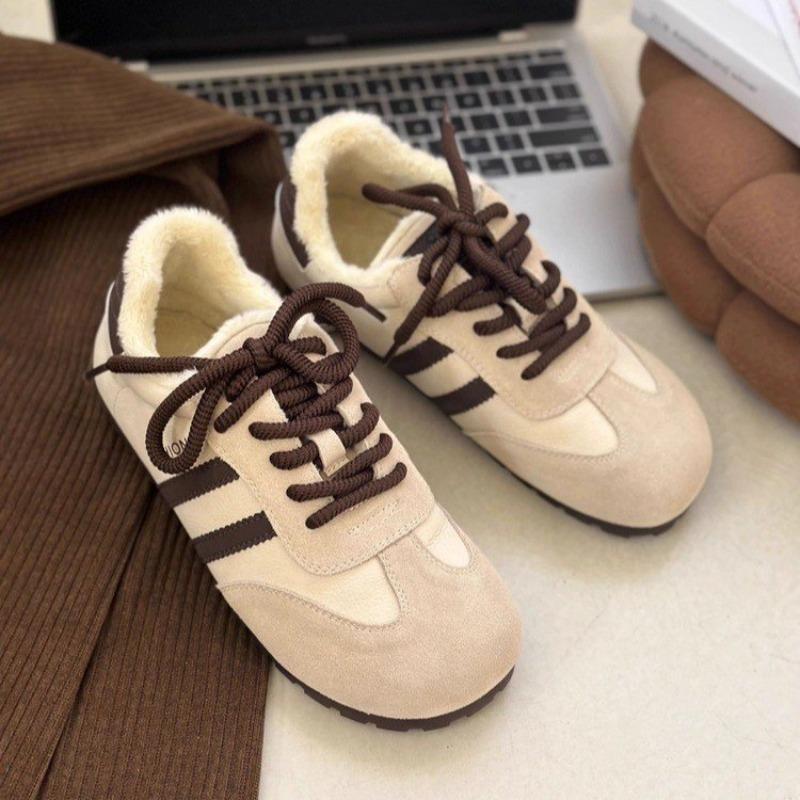 Thick-stitched Women's New Style Winter and Autumn Shoes, Sports Shoes, Casual Cotton Shoes