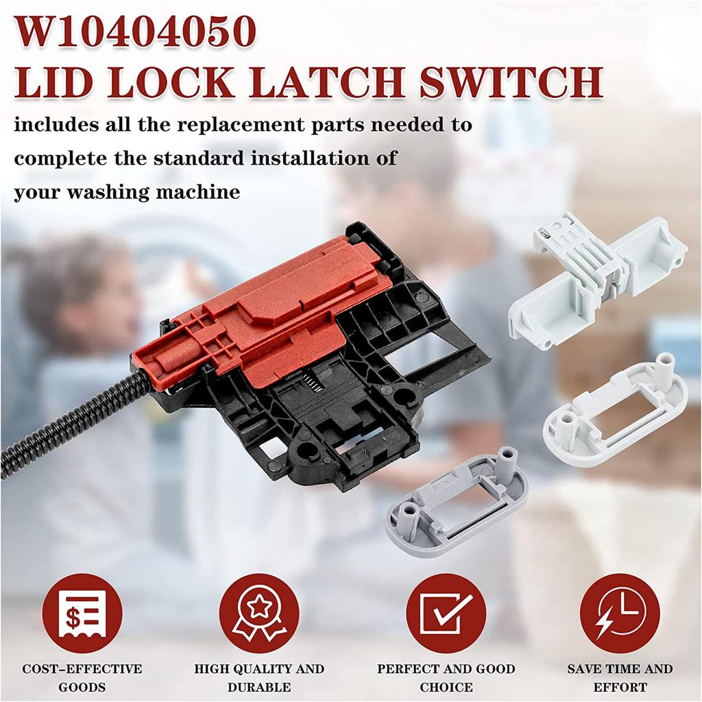Zespół blokady pokrywy pralki zaczep blokady pokrywy część pralki akcesoria do urządzeń W10240513 W10238287 W10404050