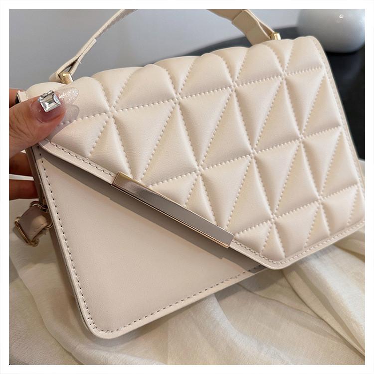 Stylish Ladies Quilted Pu Shoulder Bag Charming Small Crossbody Purse For Casual Travel