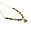 Retro Melaard Women's High-End Heart & Tiger Eye Bead Necklace Choker