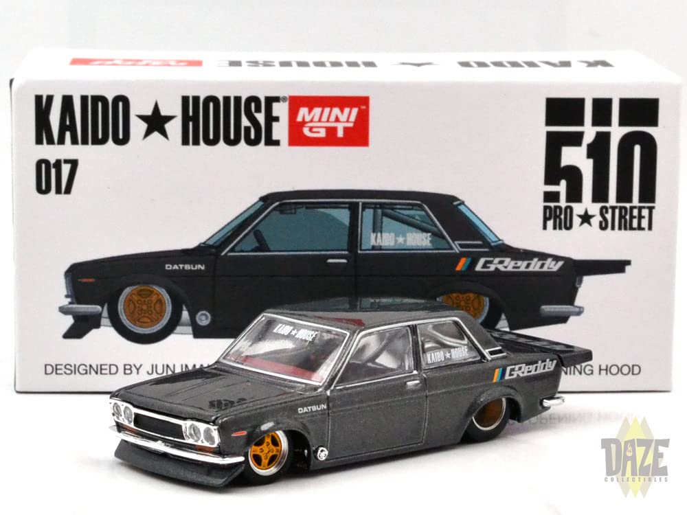 MINI GT Scale Model KAIDO HOUSE DATSUN 510 PRO STREET GREDDY KHMG017 164 - (GRAY)
