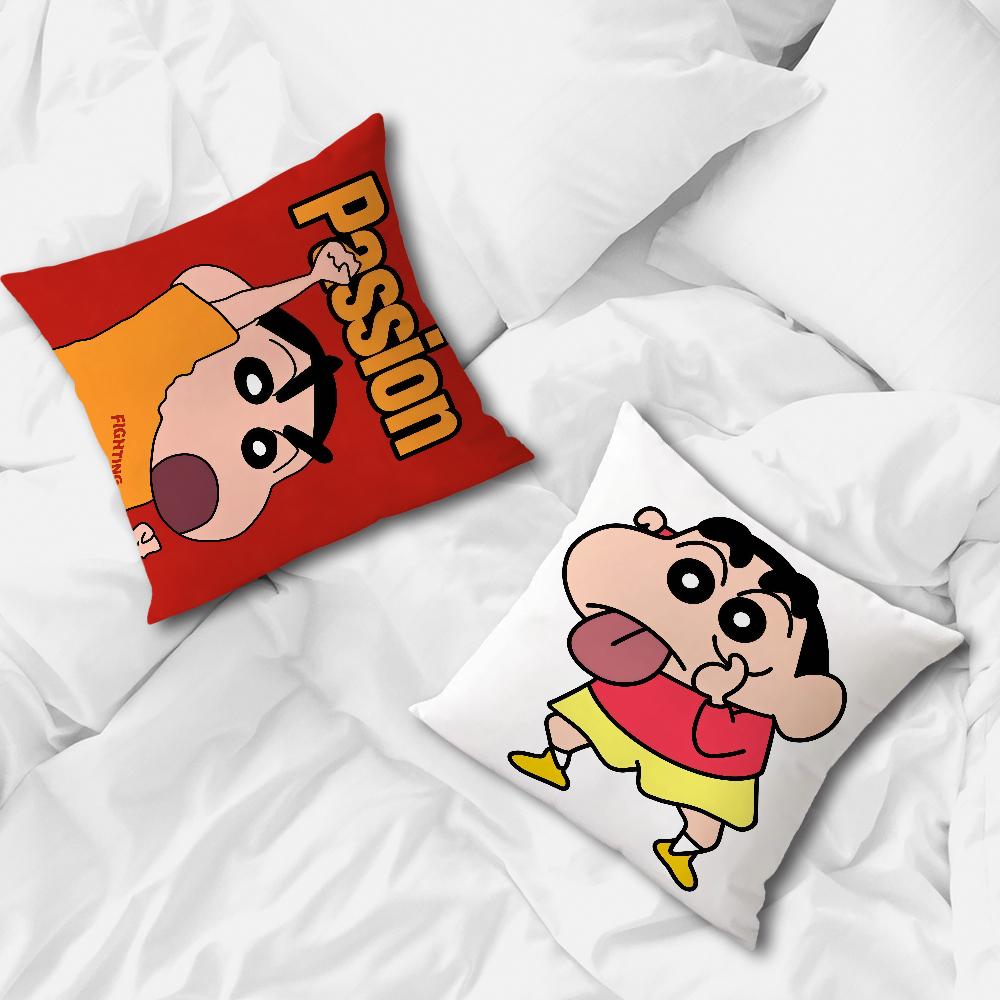 Cushion Cover Soft Pillow Case For Kawaii S-Shin Sofa Chan Living Room Home Funny Cute Decor Protective C-Crayon Cartoon Cover