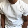 Summer Round Neck Solid Color Casual Fashion T-shirt Male Short Sleeve Bottomed Pullover Top Men Sports Tee
