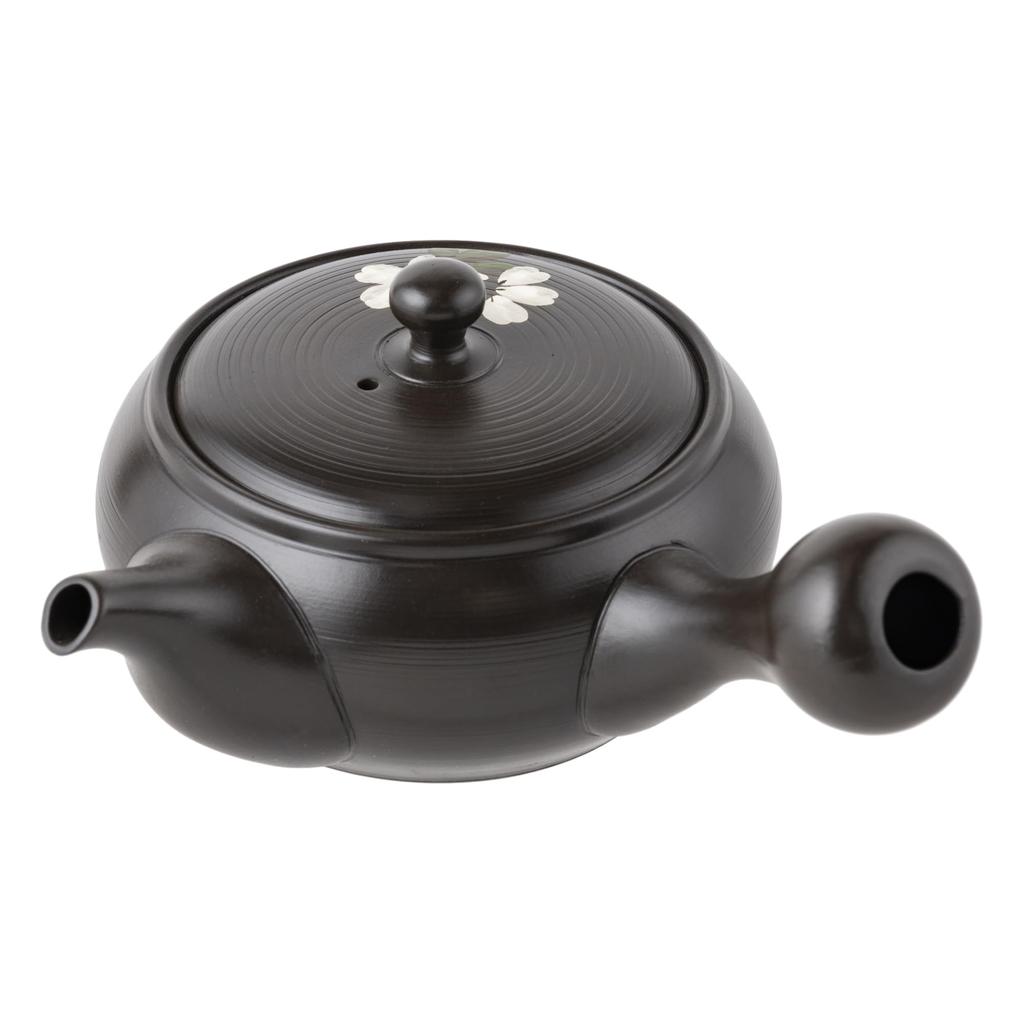 White Cherry with a Mesh for Roasted Green and Brown Rice Made In Tk011 Tokoname-yaki Teapot, Takeharu, Blossom, 300ml, Sash, Deep-steamed Tea, Tea,