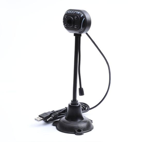Home Webcam USB2.0 Night Vision Video Recording Camera with Mic for Laptop PC