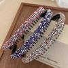 Sweet Plastic Rhinestone Headband Shiny Non-slip Thin Hairband with Toothed Korean Style Hair Hoop Girl